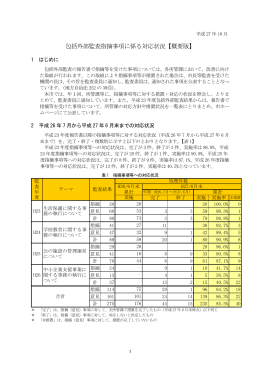 包括外部監査指摘事項に係る対応状況【概要版】