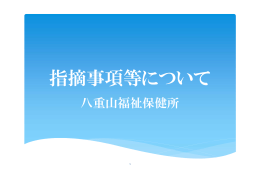 指摘事項等について