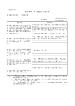 指摘事項に係る措置状況報告書