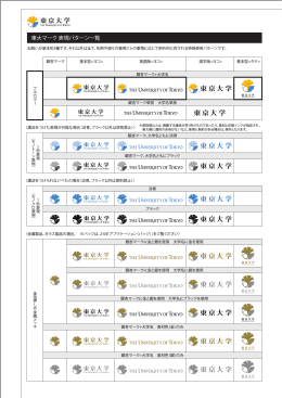 東大マーク 表現パターン一覧