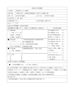 青森県内企業概要 1.企業名 有限会社ミウラ電技 2.所在地 030