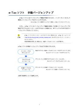e-Tax ソフト 手動バージョンアップ