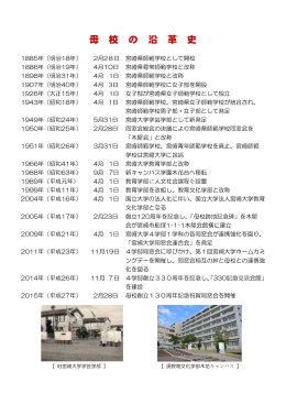 沿革史 - 木犀会 宮崎大学教育文化学部同窓会
