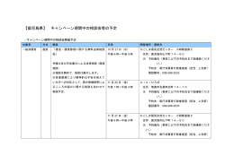 【鹿児島県】 キャンペーン期間中の相談会等の予定