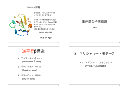 逆平行&beta;構造