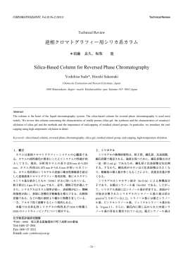 逆相クロマトグラフィー用シリカ系カラム Silica
