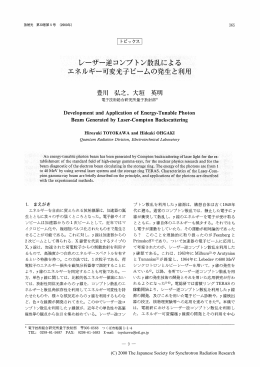 レーザー逆コンプトン散乱によるエネルギー可変光子ビームの発生と利用