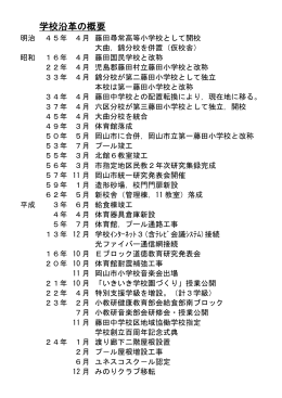 学校沿革の概要