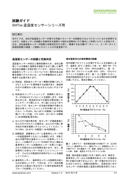 試験ガイド SHTxx 温湿度センサーシリーズ用