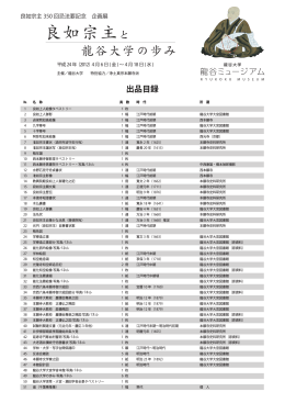 良如宗主と - 龍谷大学