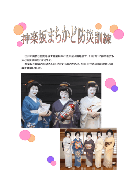 江戸の風情と歴史を残す神楽坂の石畳が並ぶ路地裏で、11月7日に