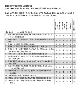 看護師のがん看護に対する困難感尺度(PDF:235KB)