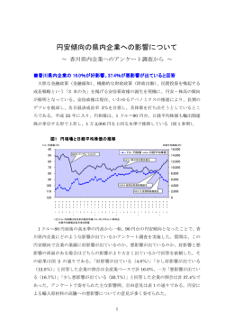 円安傾向の影響について～香川県内企業アンケート