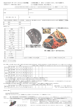 Asuraフルオーダーファーストミット注文用紙