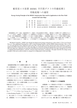 舶用省エネ装置 IHIMU 半円型ダクトの作動原理と 実船流場への適用