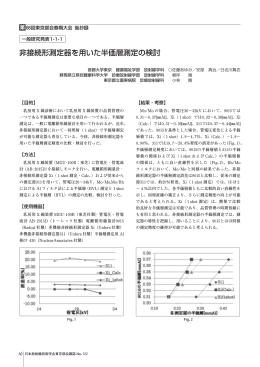 非接続形測定器を用いた半価層測定の検討