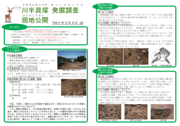 川半貝塚 発掘調査 現地公開 - 岩手県文化振興事業団 埋蔵文化財