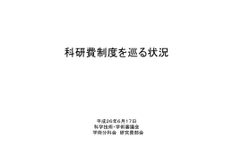 科研費制度を巡る状況