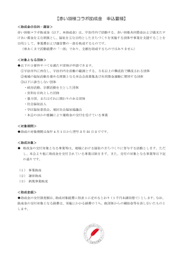 【赤い羽根コラボ助成金 申込要領】