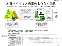 木質バイオマス発電のもたらす効果 送電出力5,000kw・燃料は全て間伐