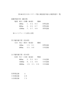優秀選手一覧（PDF） - 日本マスターズ陸上競技連合