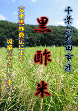 野田市産黒酢米について （PDF 454.4KB）