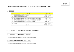 栃木市非核平和都市宣言（案）パブリックコメント実施結果（概要） 資料2