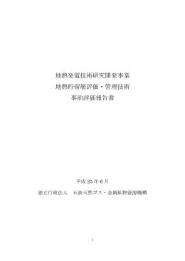 「地熱貯留層評価・管理技術」 (PDF : 539KB)