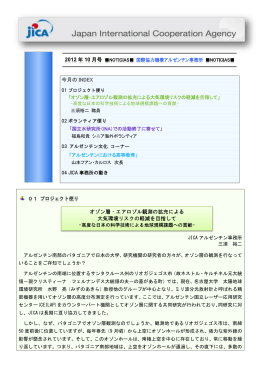 オゾン層・エアロゾル観測の拡充による 大気環境リスクの軽減を