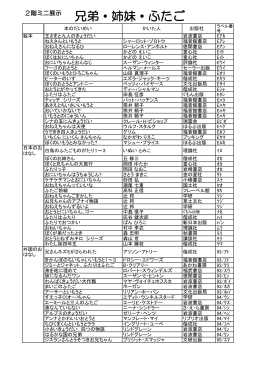 兄弟・姉妹・ふたご
