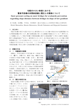 勾配の小さい斜面における 雪崩予防柵の列間斜距離と