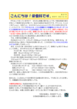 こんにちは！栄養科です。