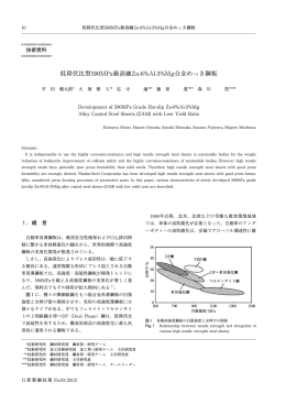 低降伏比型590MPa級溶融Zn-6%Al-3%Mg合金めっき鋼板