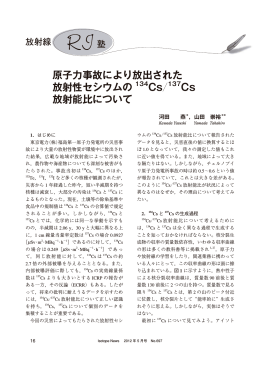 137 Cs 放射能比について