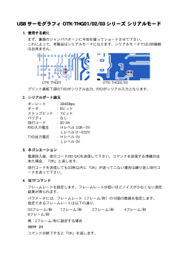USB サーモグラフィ OTK-THG01/02/03 シリーズ シリアルモード