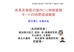 炭素系物質の面内C=C伸縮振動 モードの時間領域観察