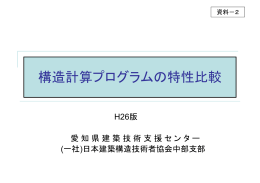 構造計算プログラムの特性比較