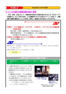 3 イベントを通じた読書活動の普及・啓発