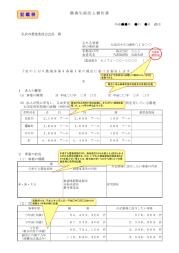 記載例 - 弘前市