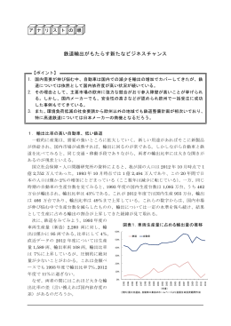 鉄道輸出がもたらす新たなビジネスチャンス