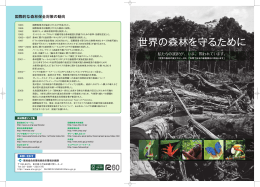 「世界の森林を守るために」[PDF 7300KB]