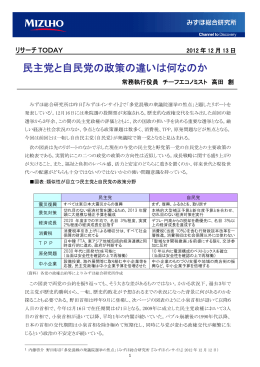 民主党と自民党の政策の違いは何なのか