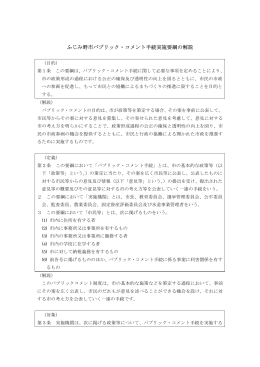 ふじみ野市パブリック・コメント手続実施要綱の解説[PDF：18KB]
