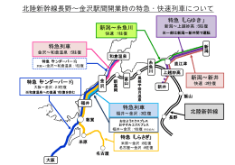 北陸新幹線長野∼金沢駅間開業時の特急・快速列車について