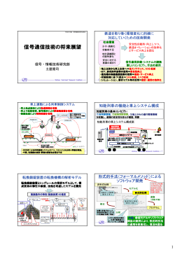 信号通信技術の将来展望 - 財団法人・鉄道総合技術研究所