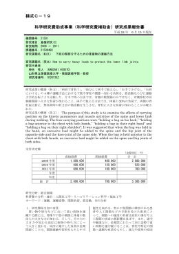 研究成果報告書 - KAKEN - 科学研究費助成事業データベース