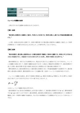 分野 力と運動 関連科学分野 大気循環 関連環境