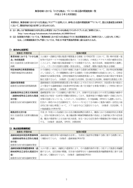 1 集落地域における「小さな拠点」づくりに係る国の関連施策一覧 （平成