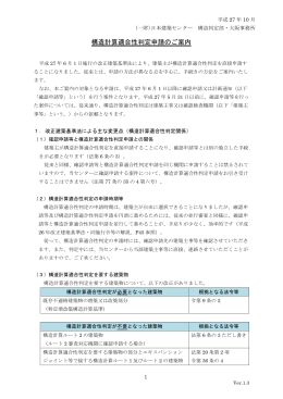 構造計算適合性判定申請のご案内