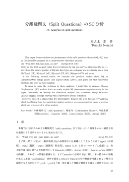 分離疑問文（Split Questions）の SC 分析